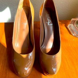 Nude YSL platforms.